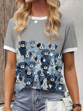 T-shirt de chien de denim des femmes